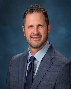 Man in blue suit for professional headshot